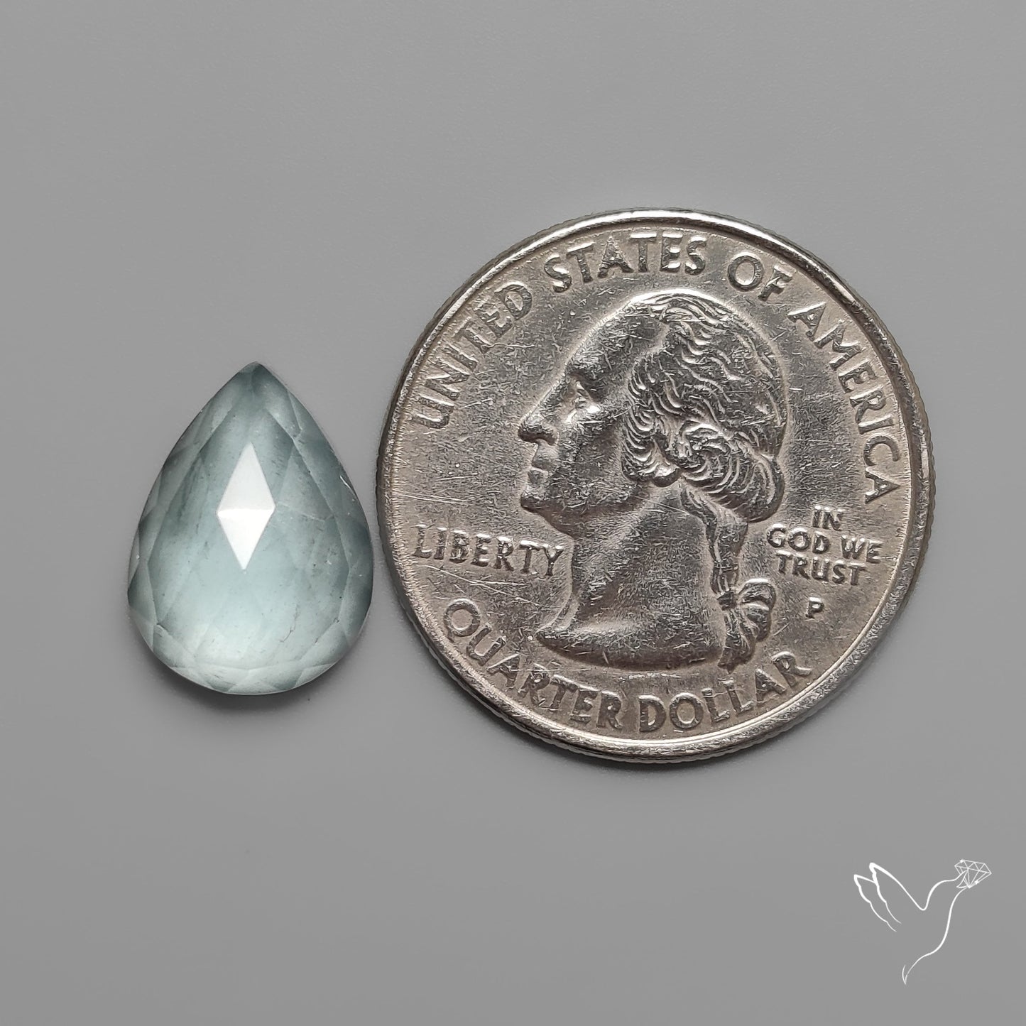 Rose Cut Moss Aquamarine