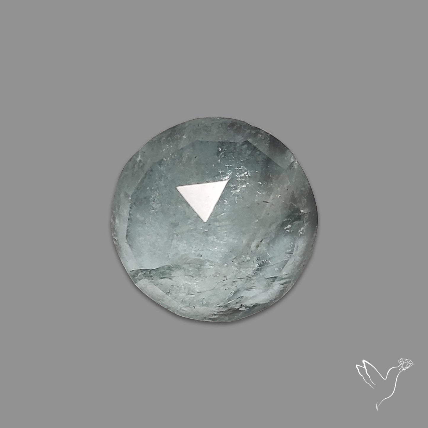 Rose Cut Moss Aquamarine