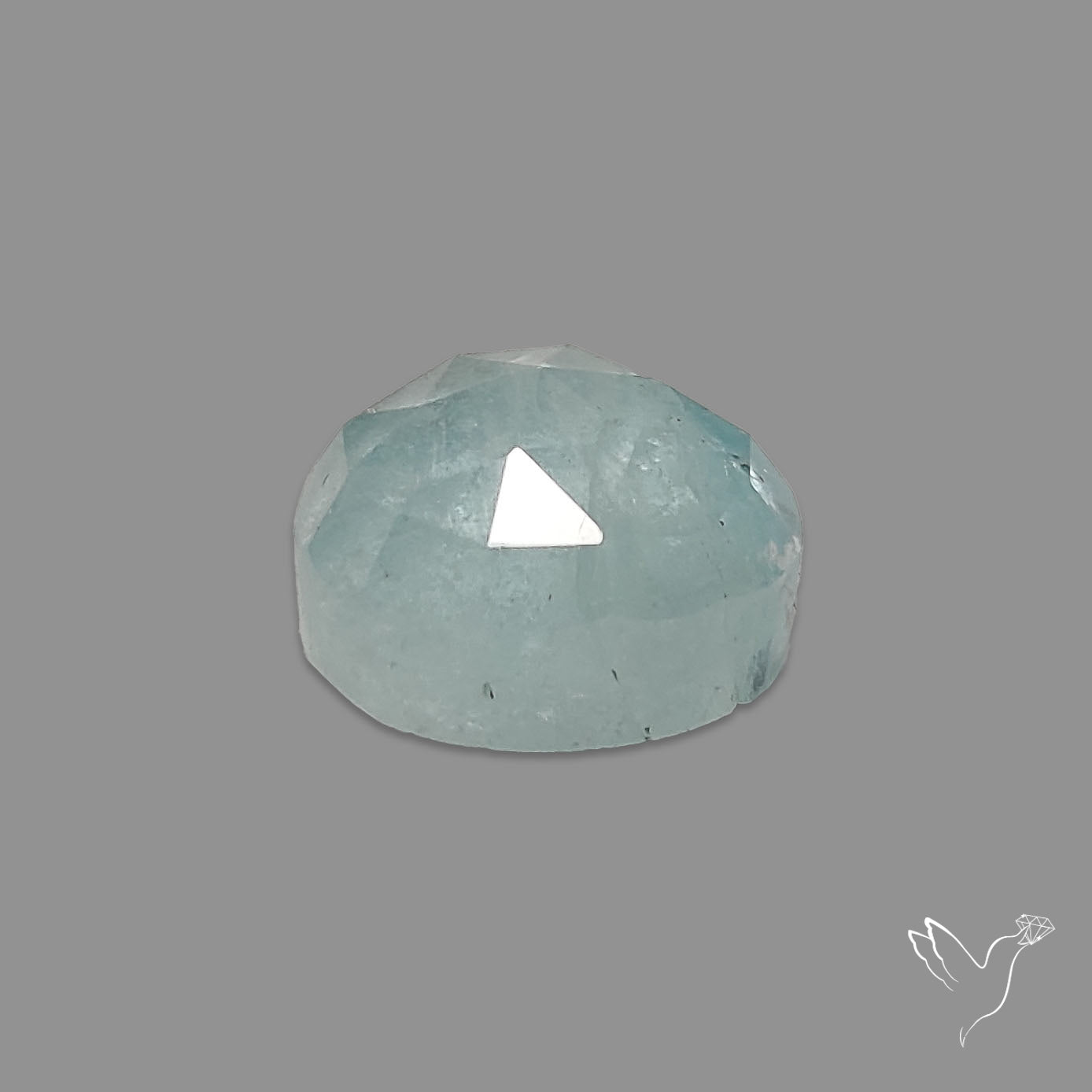 Rose Cut Moss Aquamarine