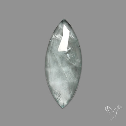 Rose Cut Moss Aquamarine