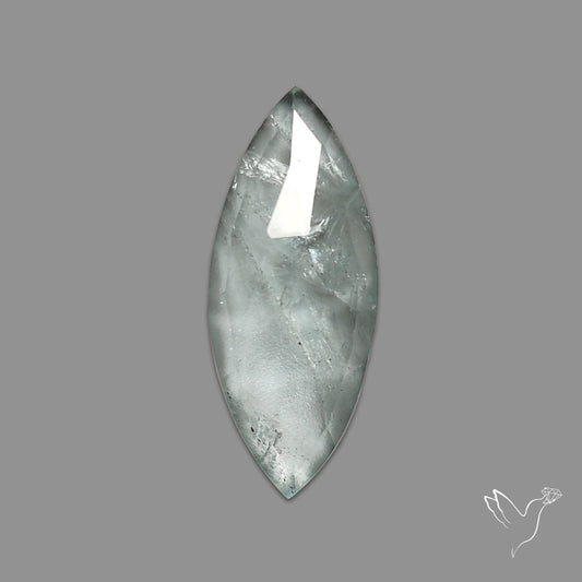 Rose Cut Moss Aquamarine