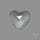 Moss Aquamarine Rose Cut Heart Carving