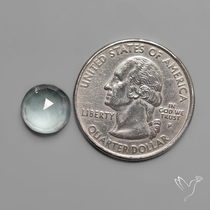 Rose Cut Moss Aquamarine