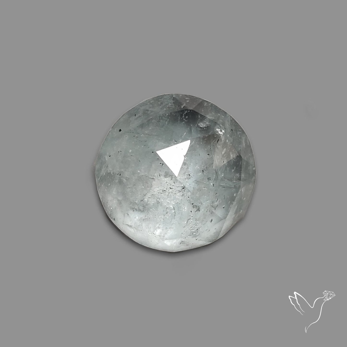 Rose Cut Moss Aquamarine