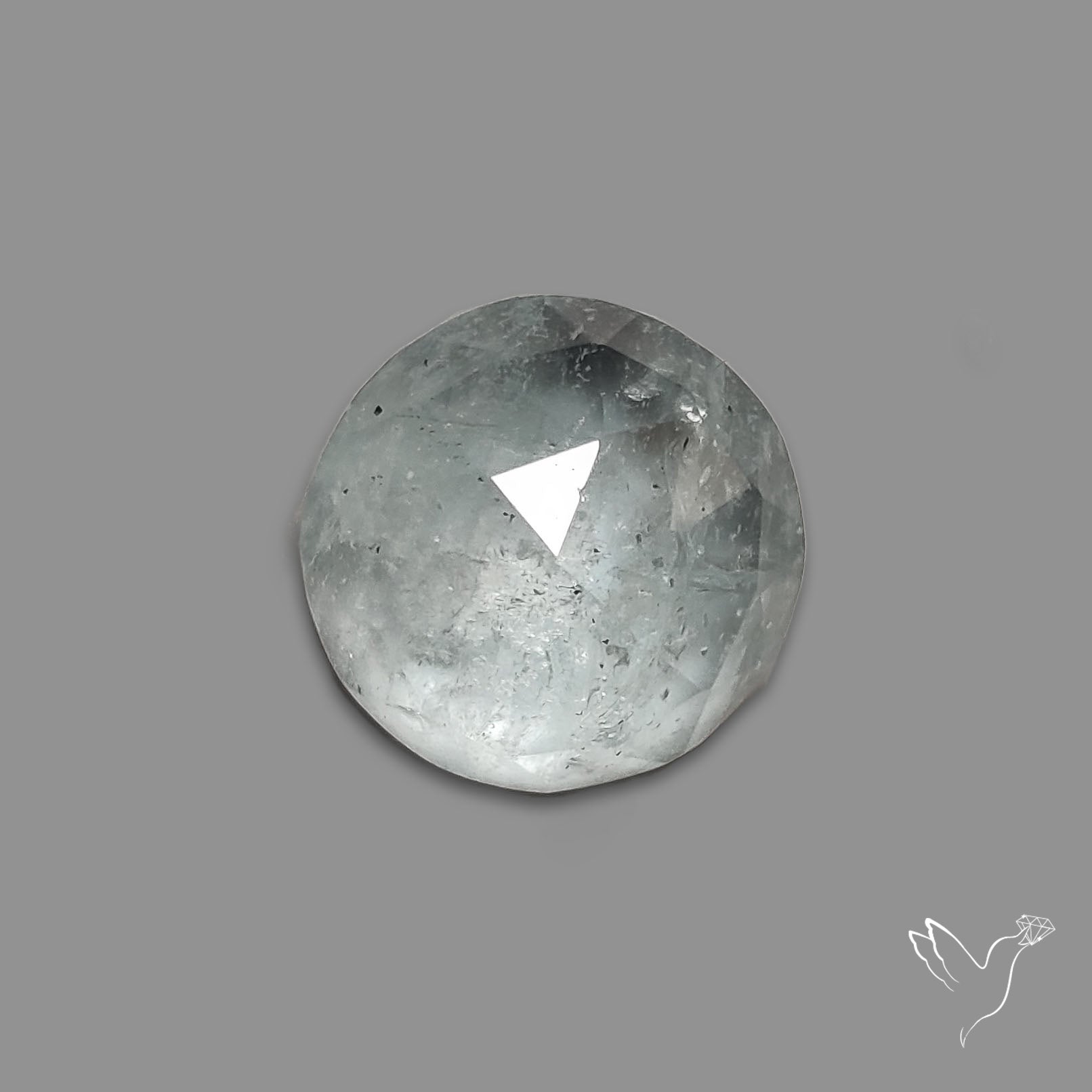 Rose Cut Moss Aquamarine