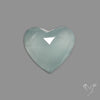Moss Aquamarine Rose Cut Heart Carving