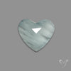 Moss Aquamarine Rose Cut Heart Carving