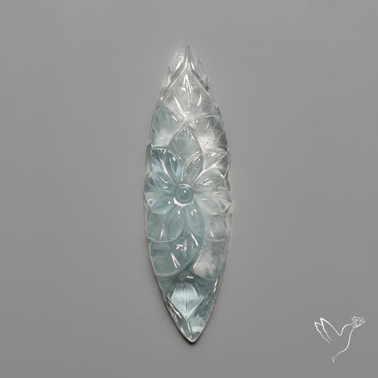 Aquamarine Mughal Carving