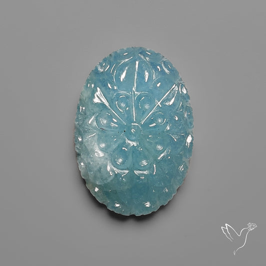Aquamarine Mughal Carving