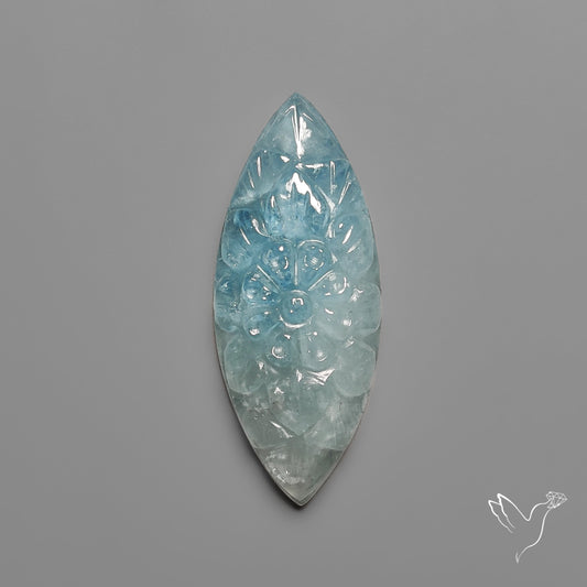 Aquamarine Mughal Carving