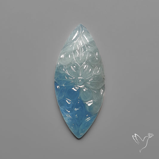Aquamarine Mughal Carving