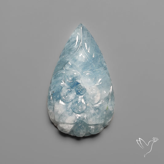 Aquamarine Mughal Carving