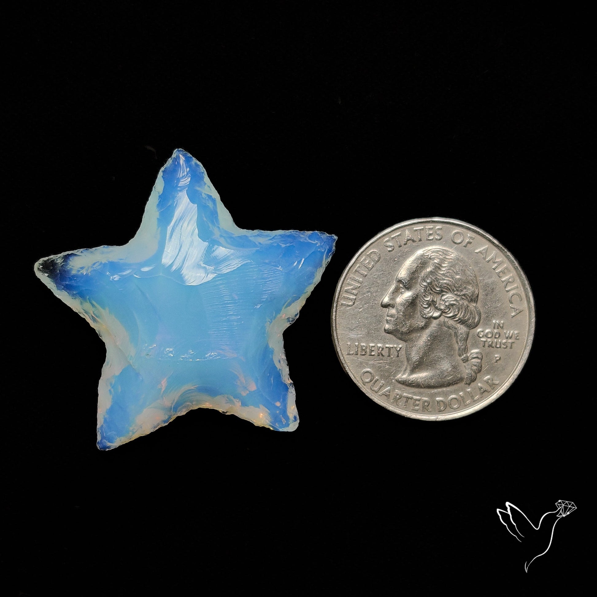 Opalite Star Carving