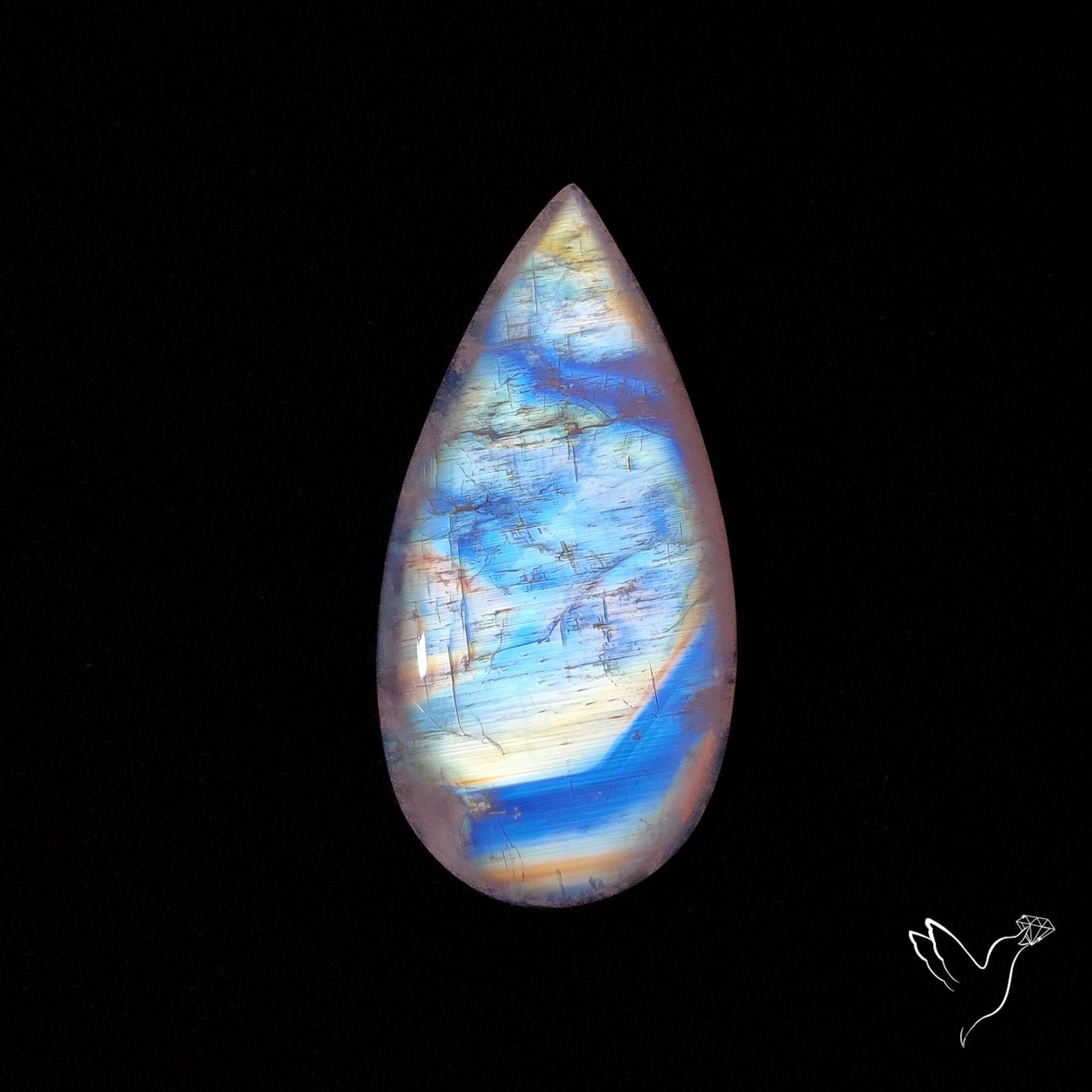 Rainbow Moonstone Cabochon