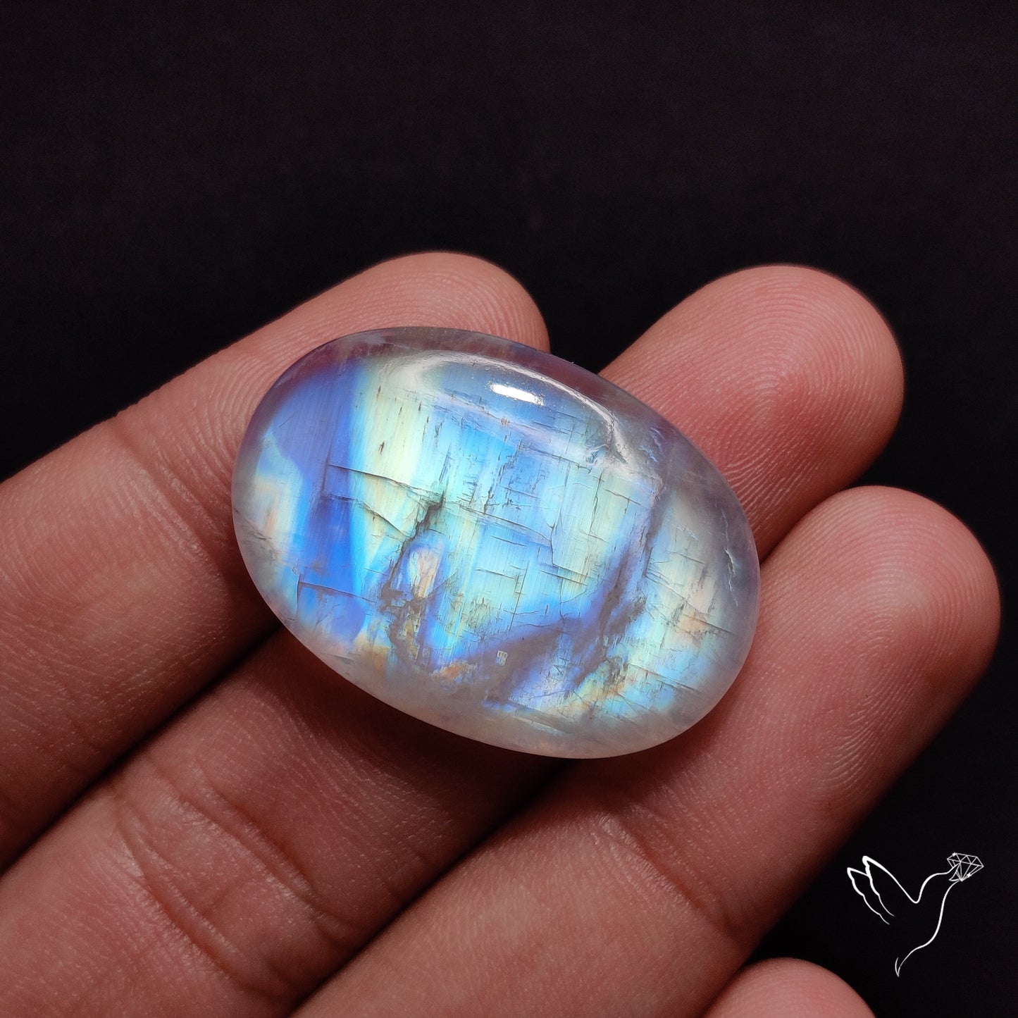 Rainbow Moonstone Cabochon