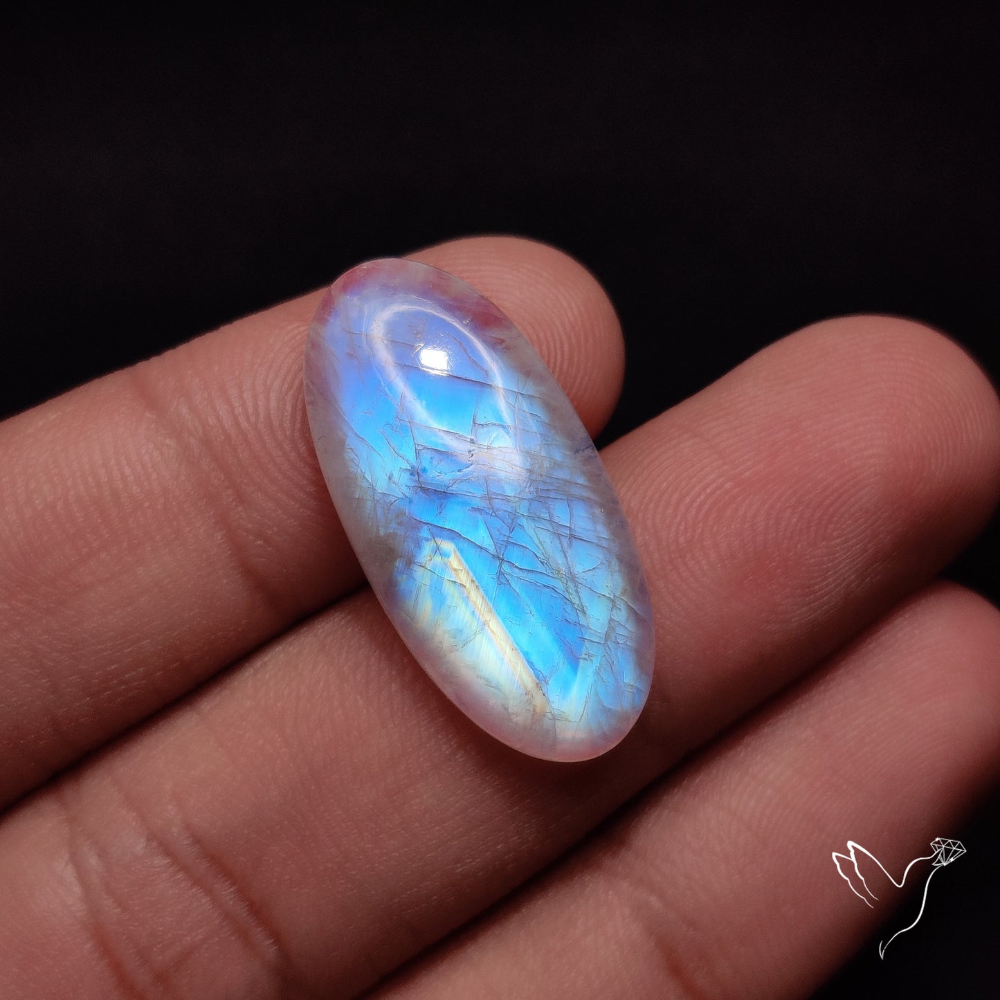 Rainbow Moonstone Cabochon