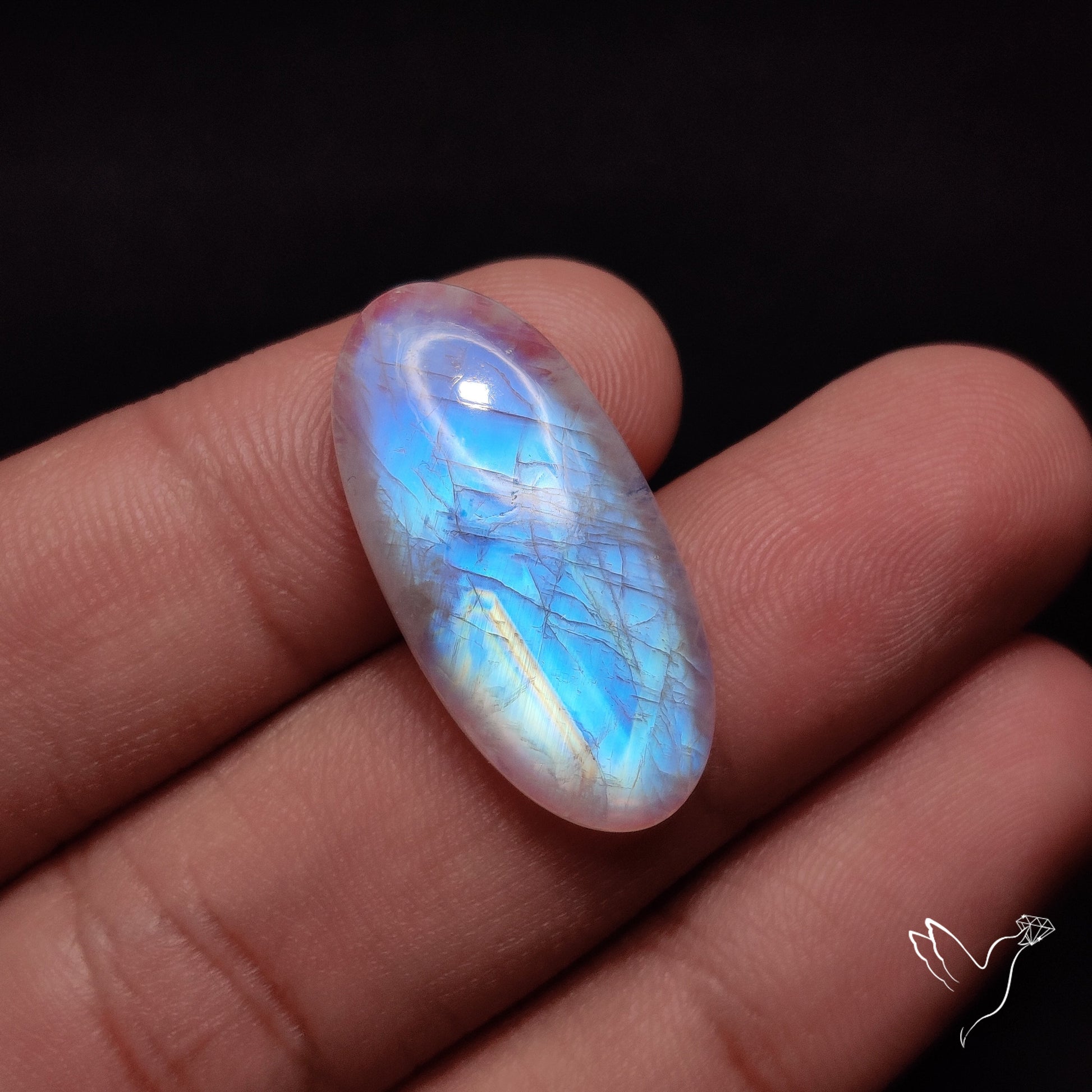 Rainbow Moonstone Cabochon