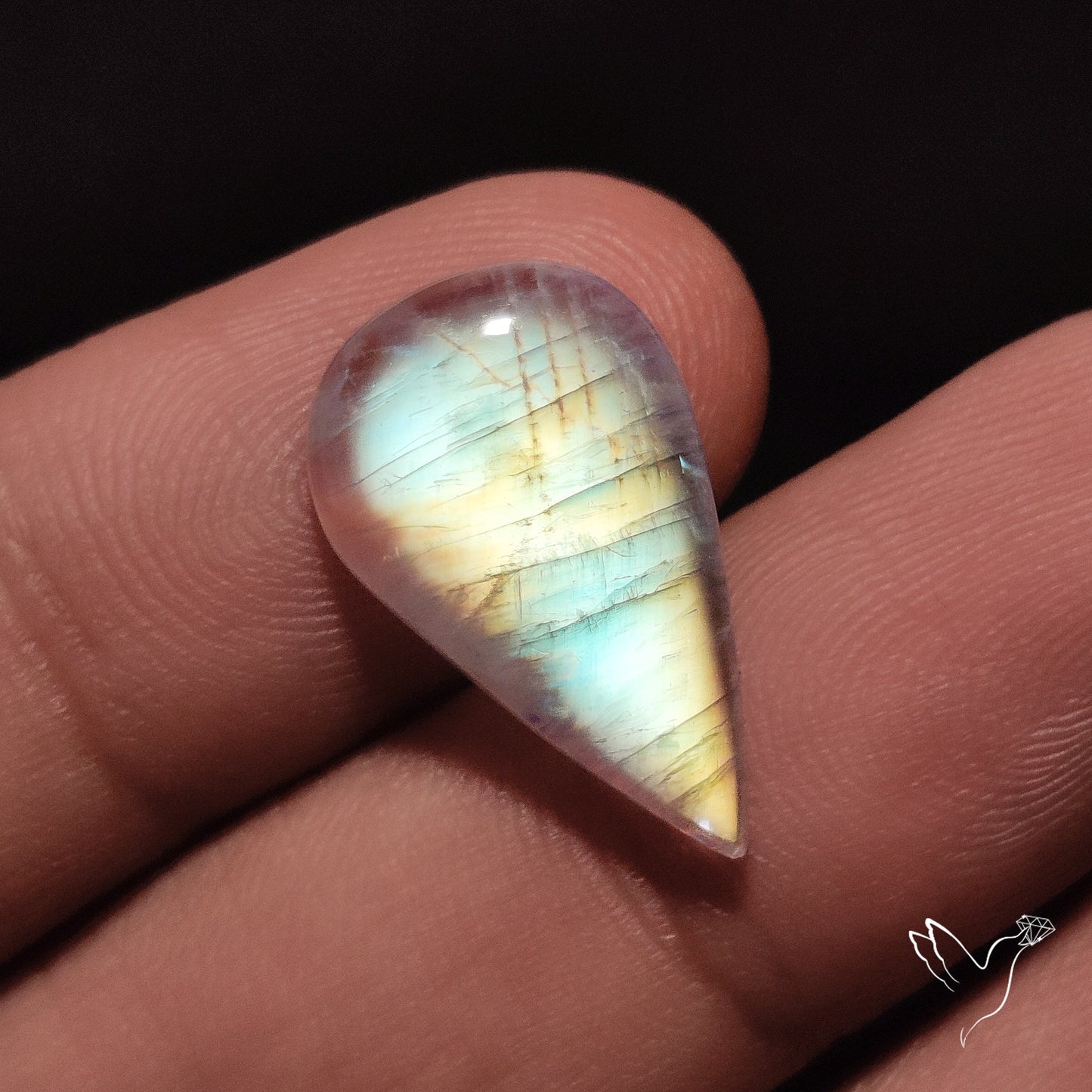Rainbow Moonstone Cabochon
