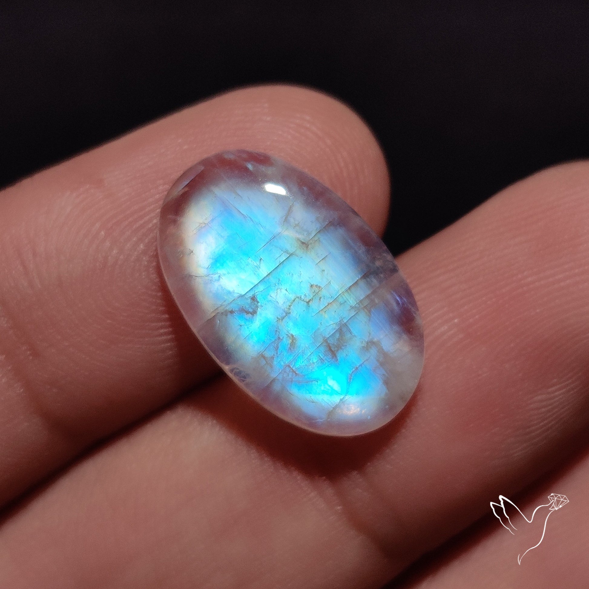 Rainbow Moonstone Cabochon