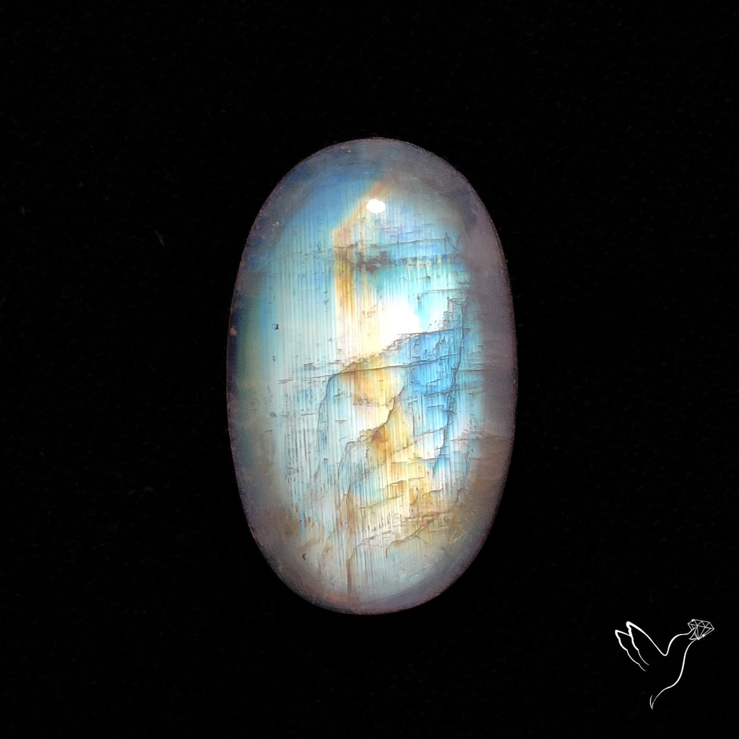 Rainbow Moonstone Cabochon