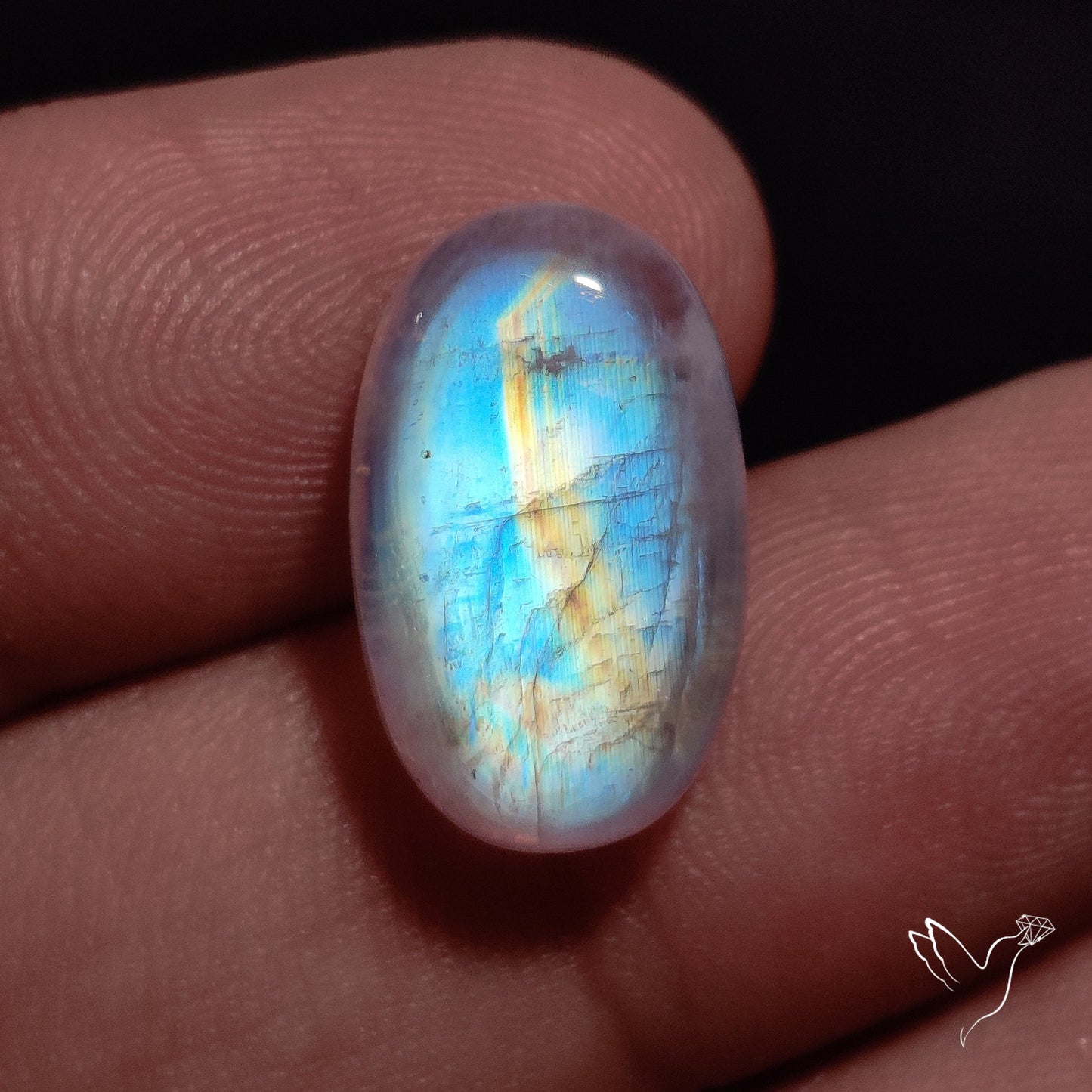 Rainbow Moonstone Cabochon