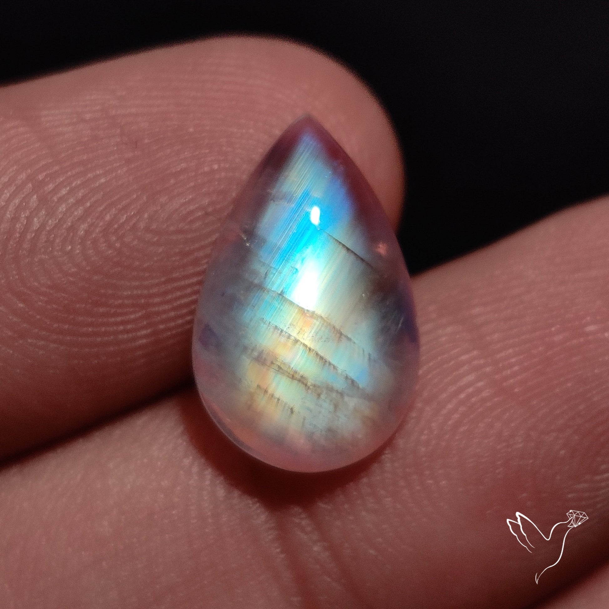 Rainbow Moonstone Cabochon