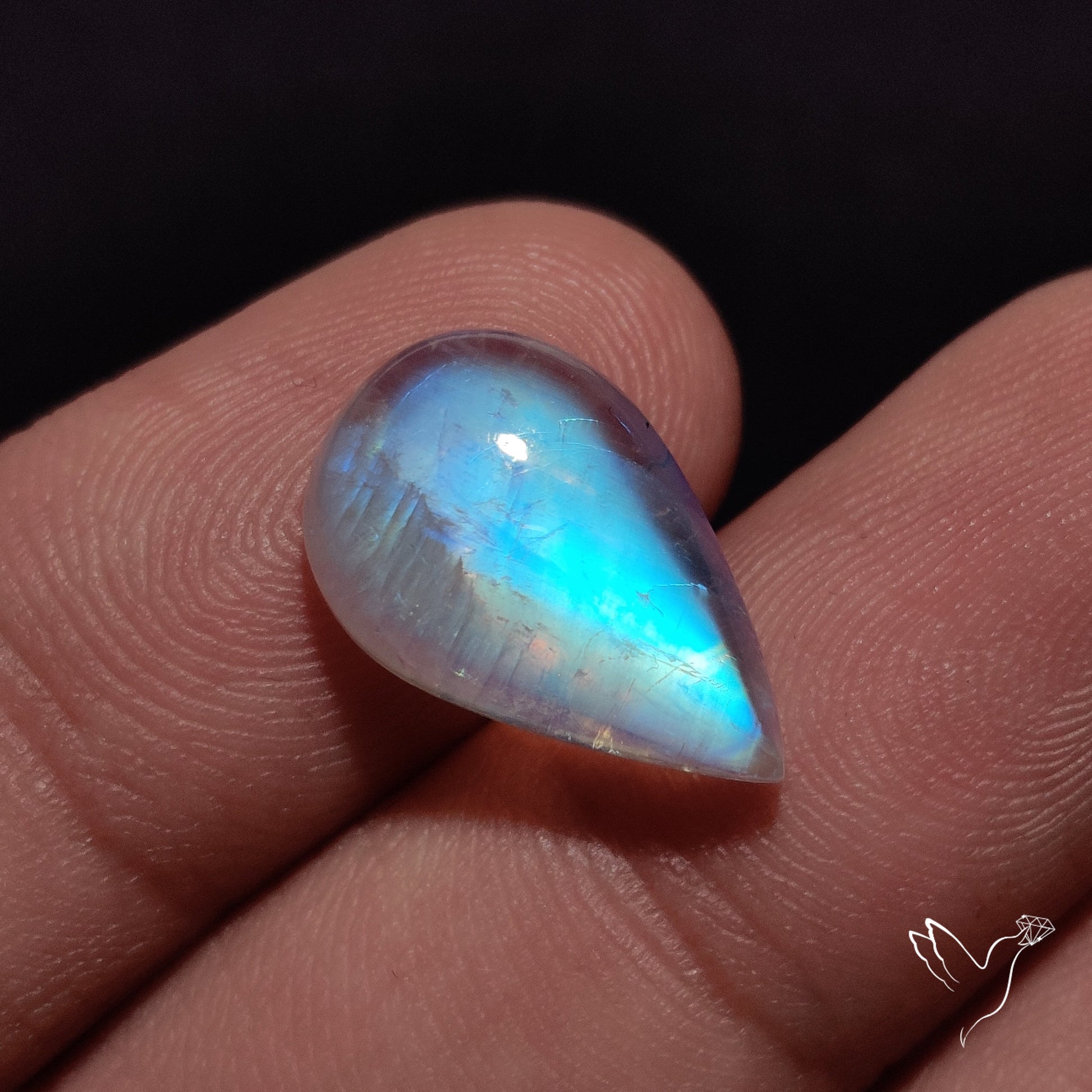 Rainbow Moonstone Cabochon
