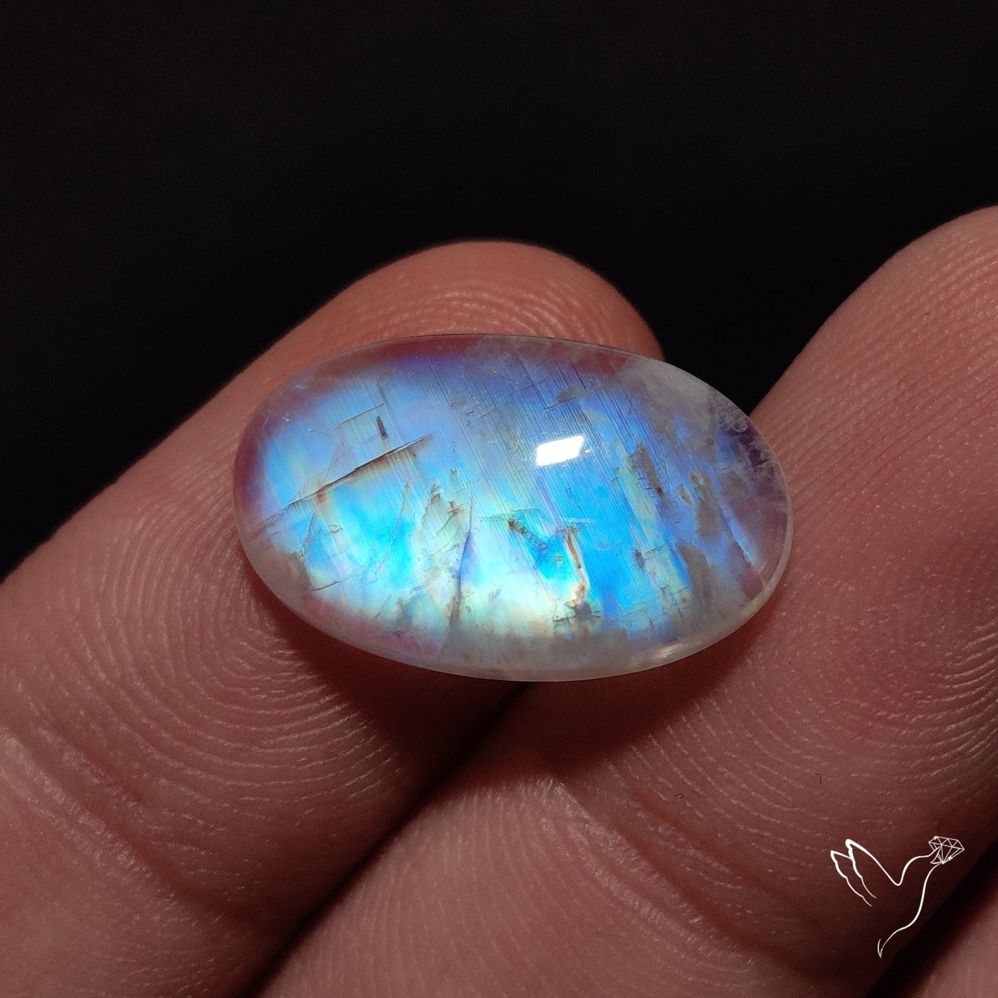 Rainbow Moonstone Cabochon