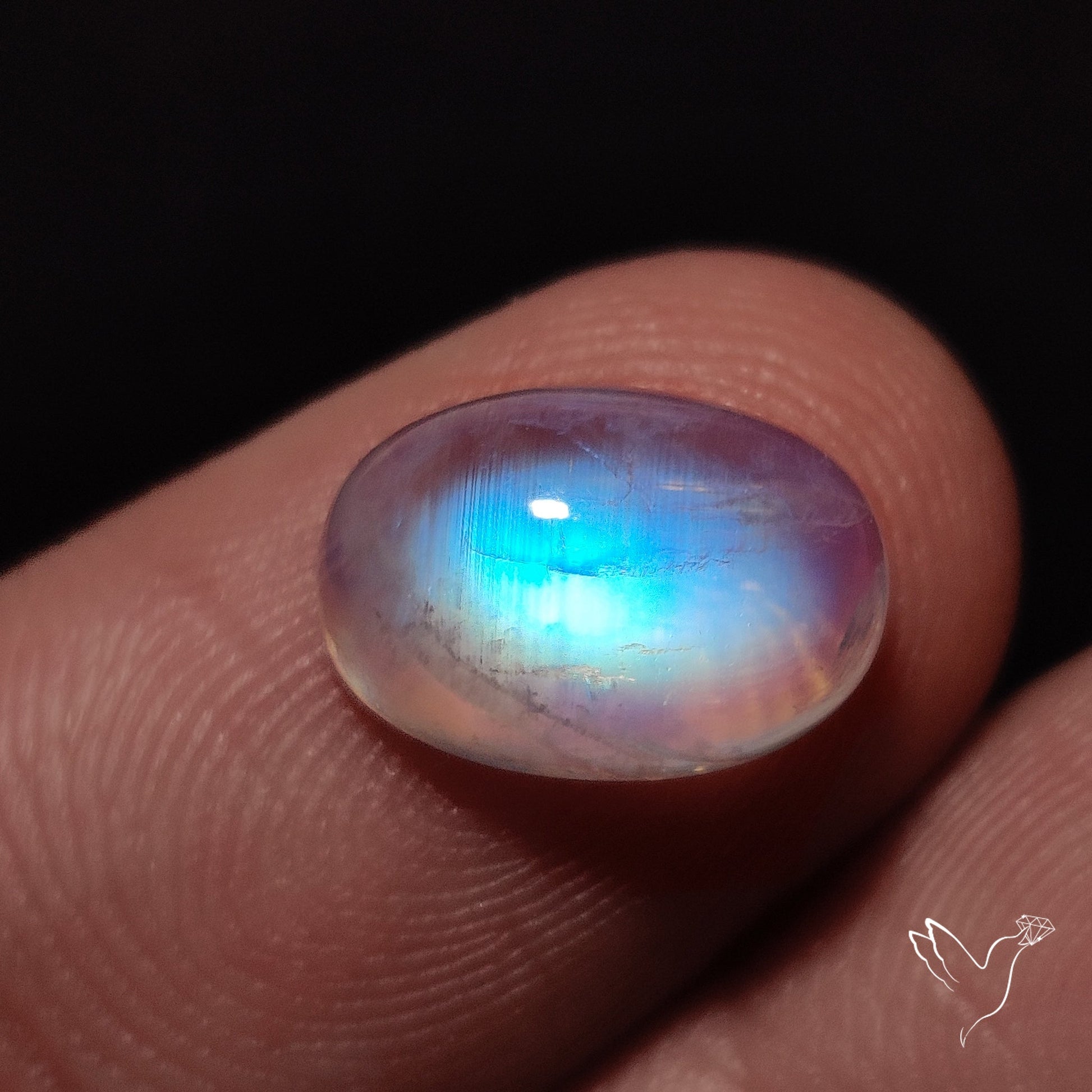 Rainbow Moonstone Cabochon