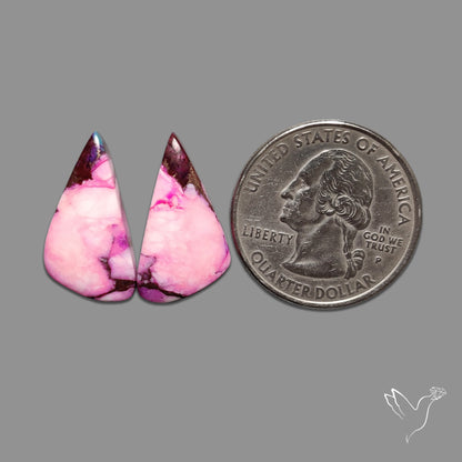 Purple Mohave Turquoise Pair