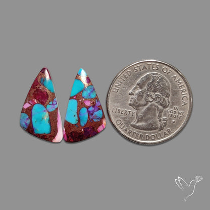 Purple Mohave Turquoise Pair