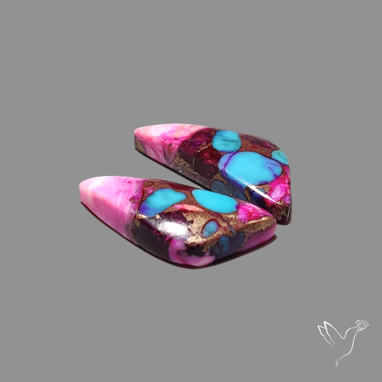 Purple Mohave Turquoise Pair