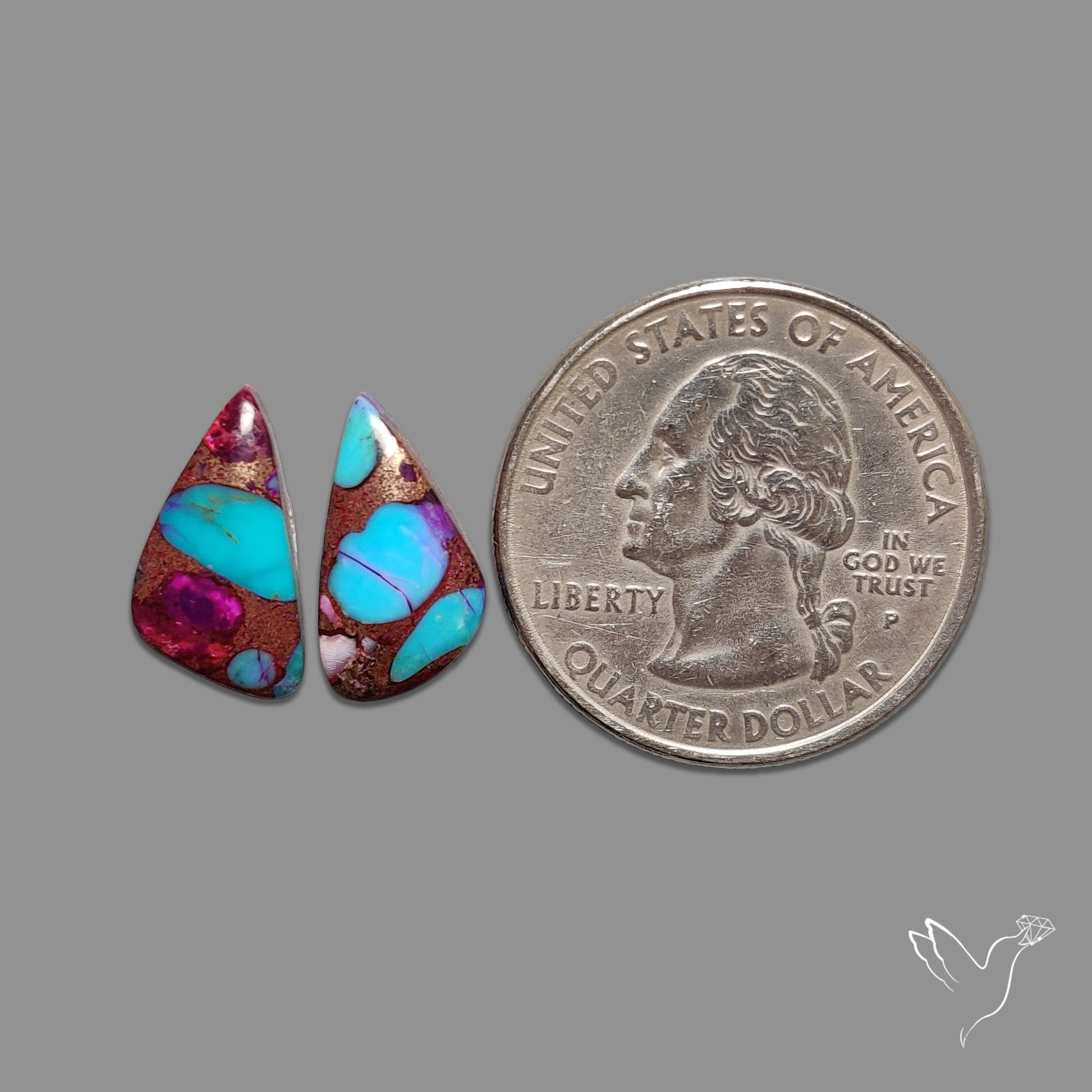 Purple Mohave Turquoise Pair