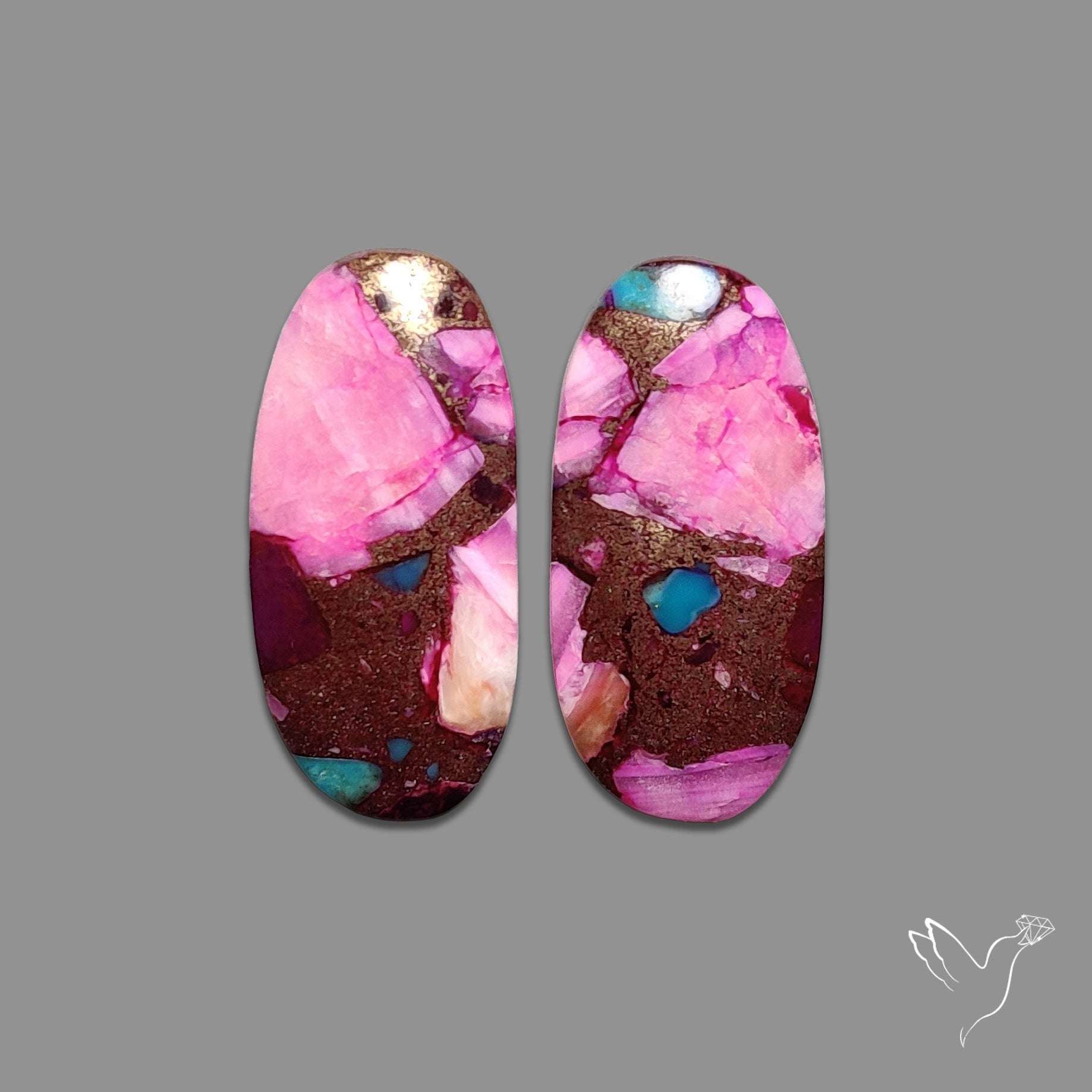Purple Mohave Turquoise Pair