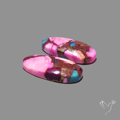 Purple Mohave Turquoise Pair