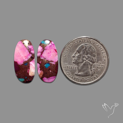 Purple Mohave Turquoise Pair