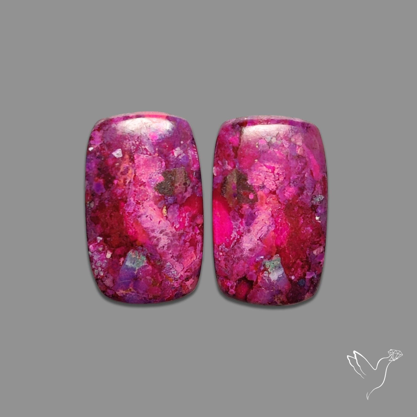 Purple Mohave Turquoise Pair