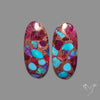 Purple Mohave Turquoise Pair
