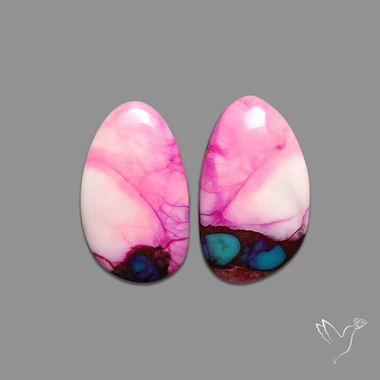 Purple Mohave Turquoise Pair