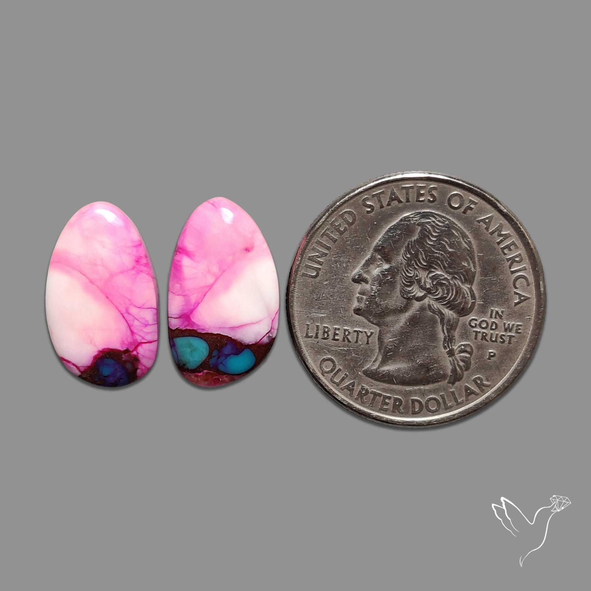 Purple Mohave Turquoise Pair