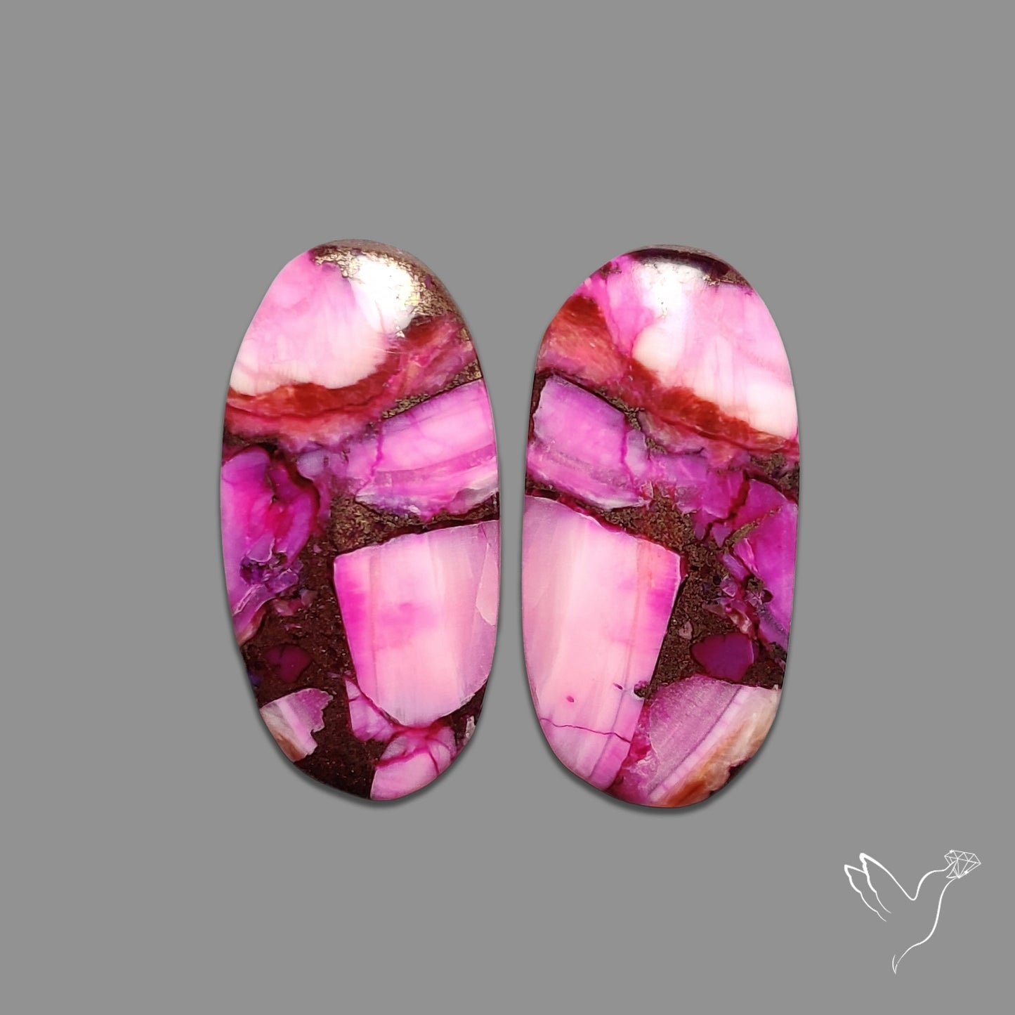 Purple Mohave Turquoise Pair