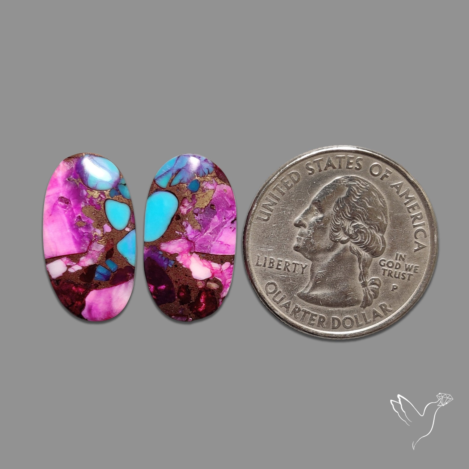 Purple Mohave Turquoise Pair