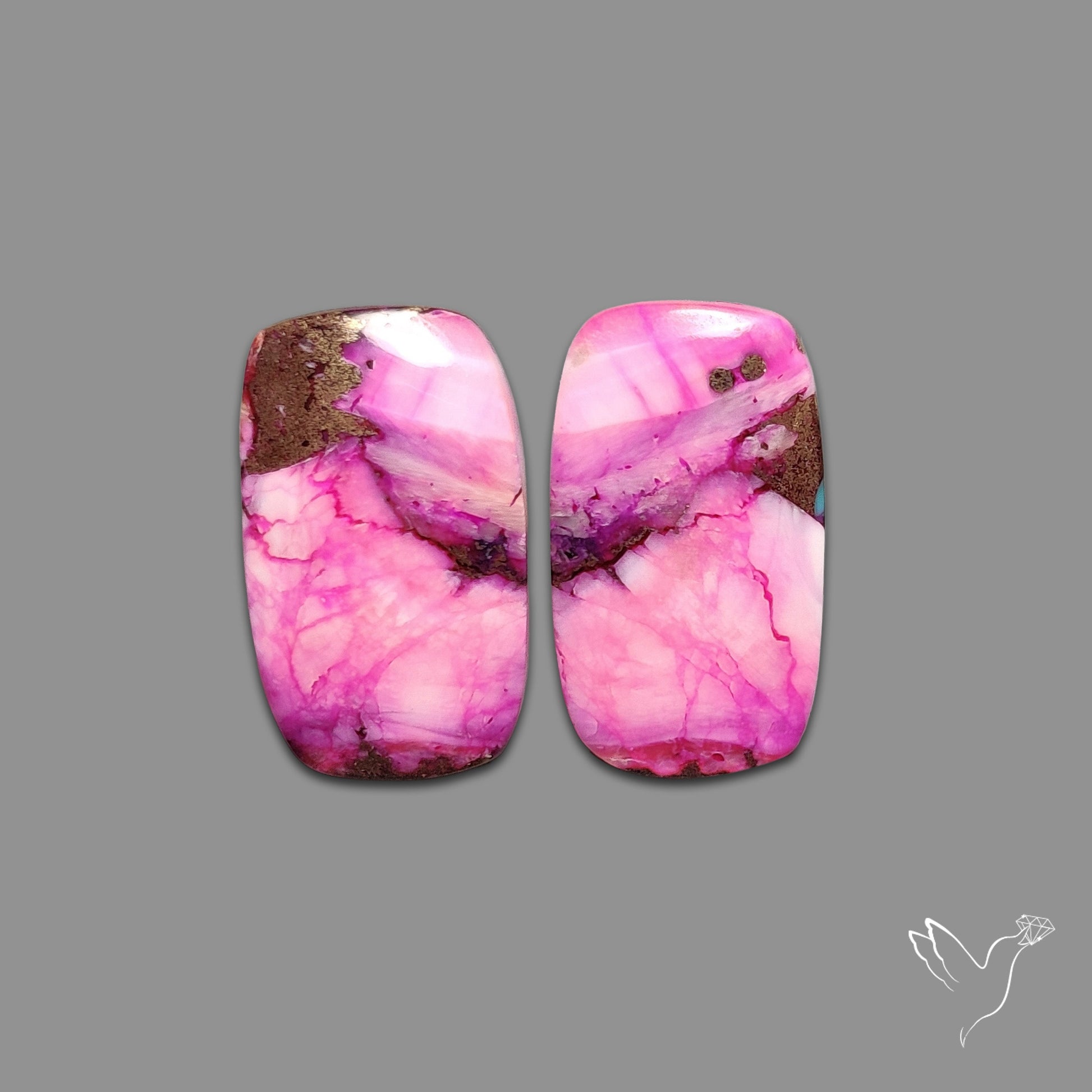 Purple Mohave Turquoise Pair