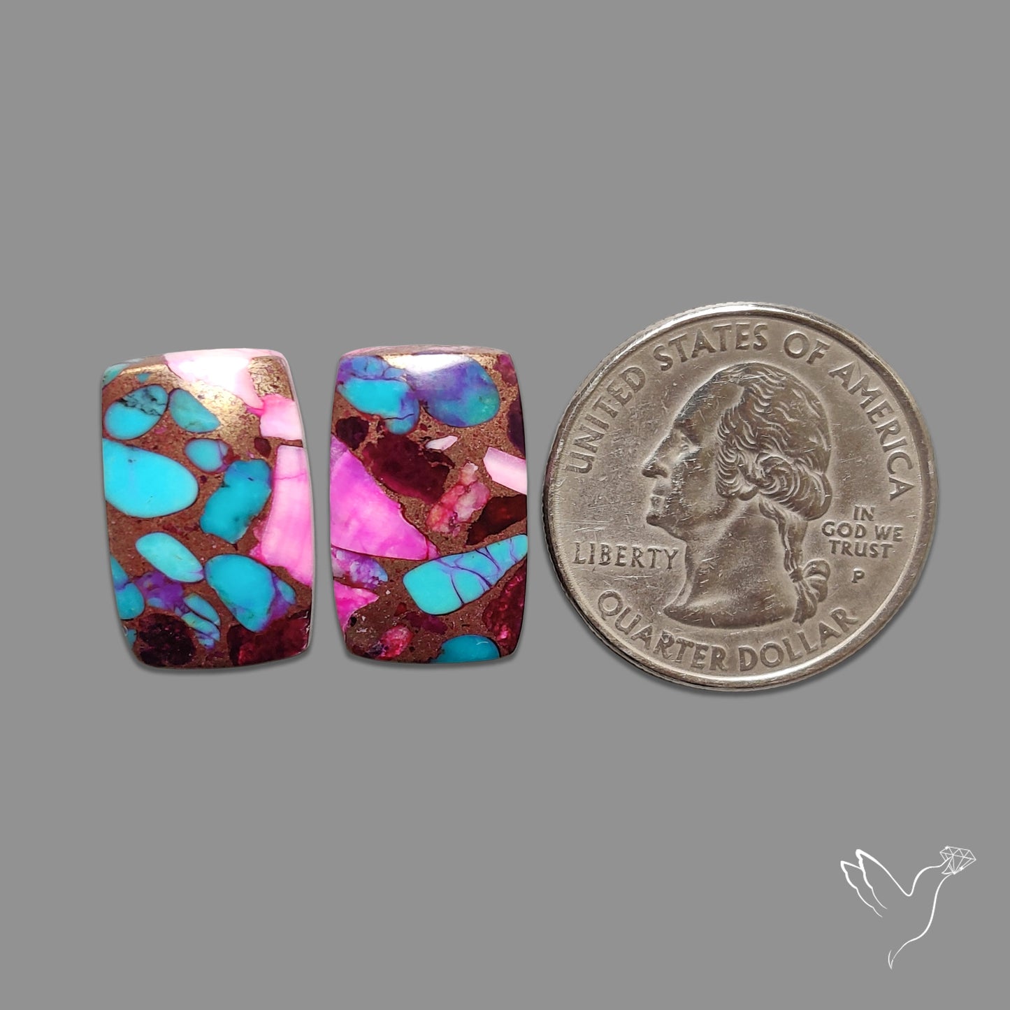 Purple Mohave Turquoise Pair