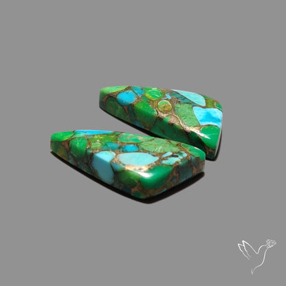 Green Mohave Turquoise Pair