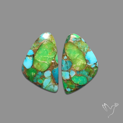 Green Mohave Turquoise Pair