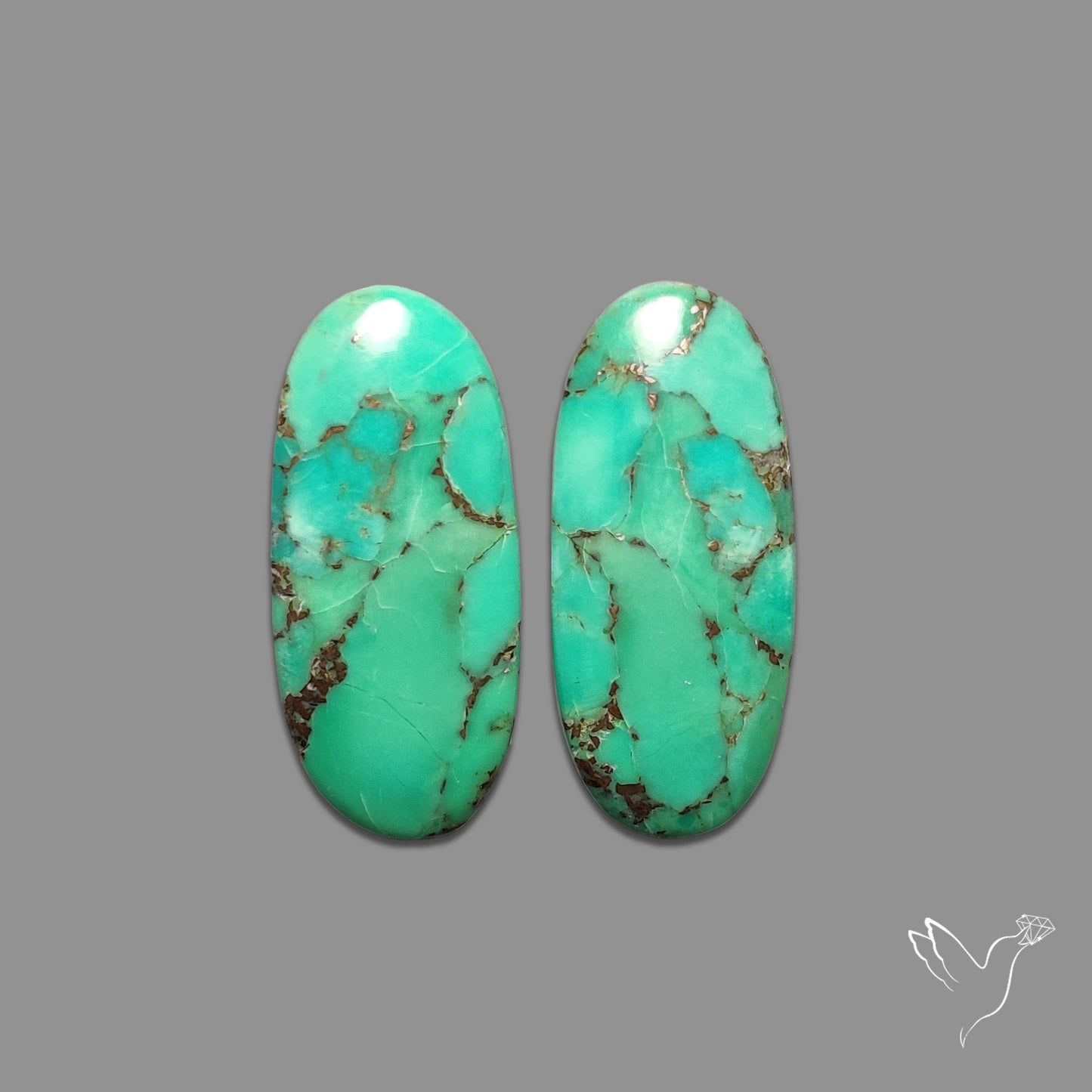 Green Mohave Turquoise Pair
