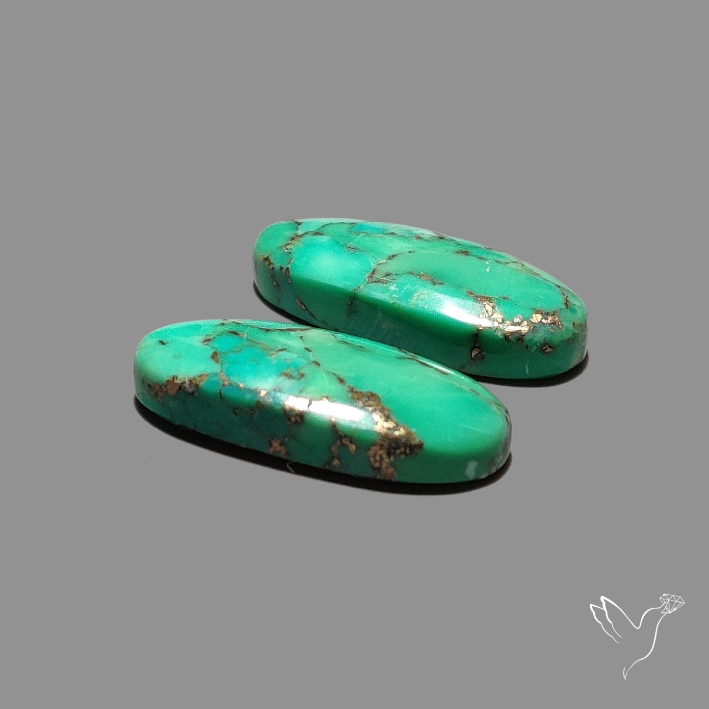 Green Mohave Turquoise Pair
