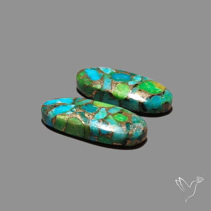 Green Mohave Turquoise Pair