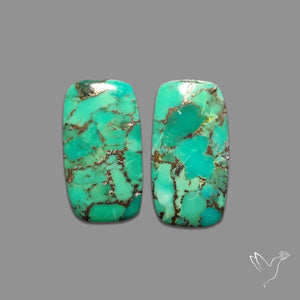 Green Mohave Turquoise Pair